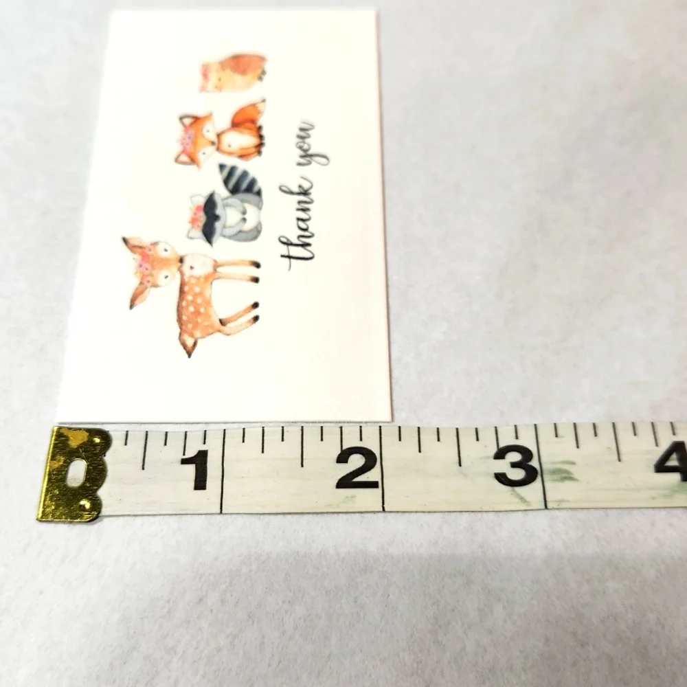 Woodland Critters Business Thank You Cards 50pk & 100 Owl Thank You Stickers